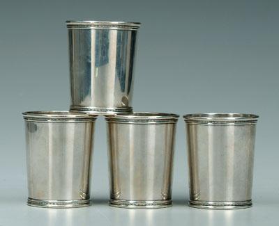 Four sterling Presidential julep