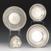 FOUR STERLING RETICULATED DISH