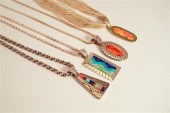 FOUR STERLING SILVER AND STONE