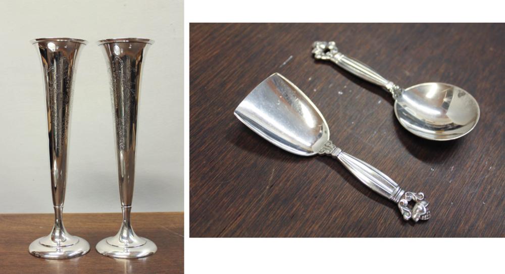 FOUR STERLING SILVER ARTICLES, 2