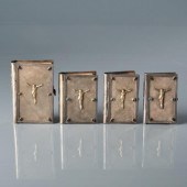 FOUR STERLING SILVER BIBLE BIN