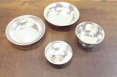 FOUR STERLING SILVER BOWLS, 1