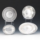 FOUR STERLING SILVER DISHES  M