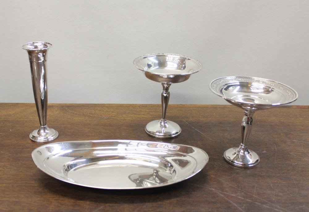 FOUR STERLING SILVER HOLLOWWARE