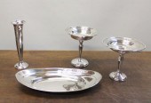 FOUR STERLING SILVER HOLLOWWAR