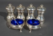 FOUR STERLING SILVER MOUNTED P