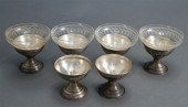 FOUR STERLING SILVER MOUNTED S