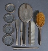 FOUR STERLING SILVER MOUNTED V