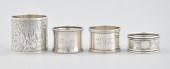 Four Sterling Silver Napkin Ri