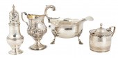 FOUR STERLING SILVER PIECES L-