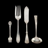 FOUR STERLING SILVER SERVERS T