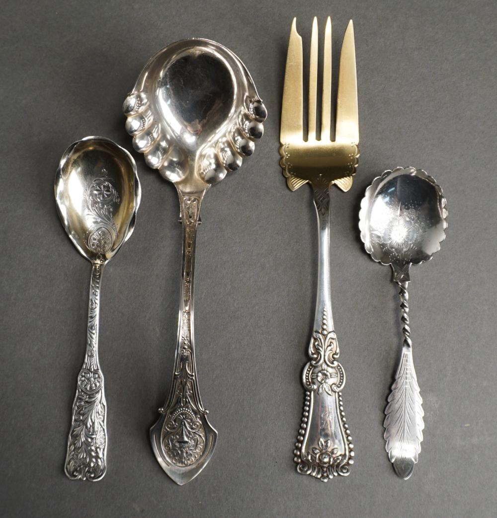 FOUR STERLING SILVER SERVING