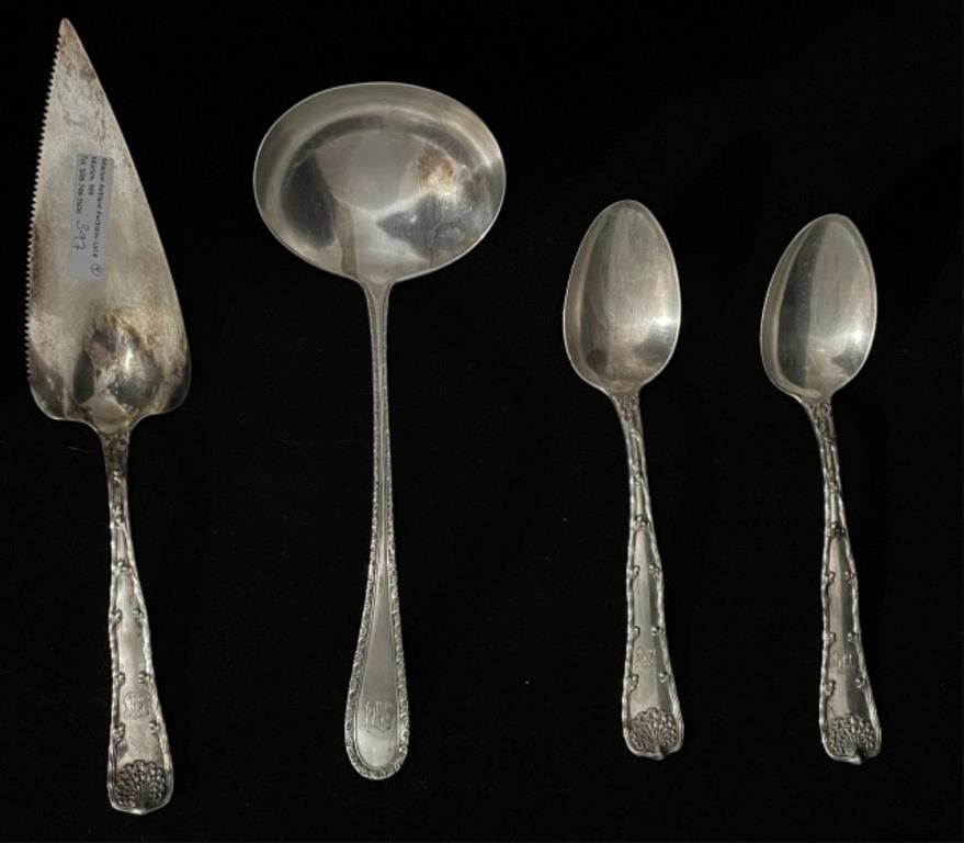 FOUR STERLING SILVER SERVING