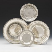 FOUR STERLING SILVER SERVING P