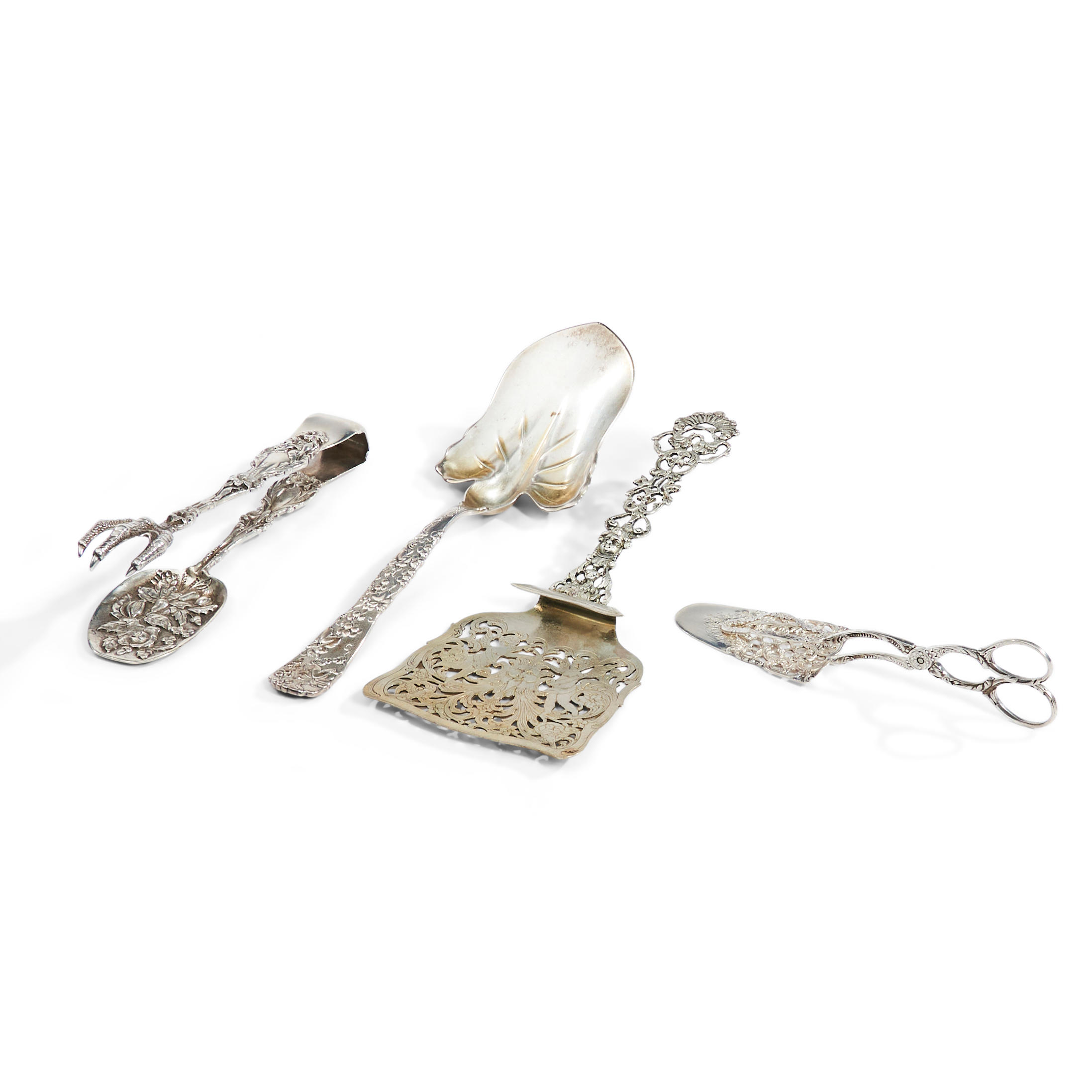 FOUR STERLING SILVER SERVING
