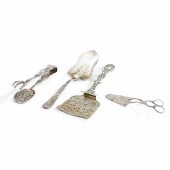 FOUR STERLING SILVER SERVING P