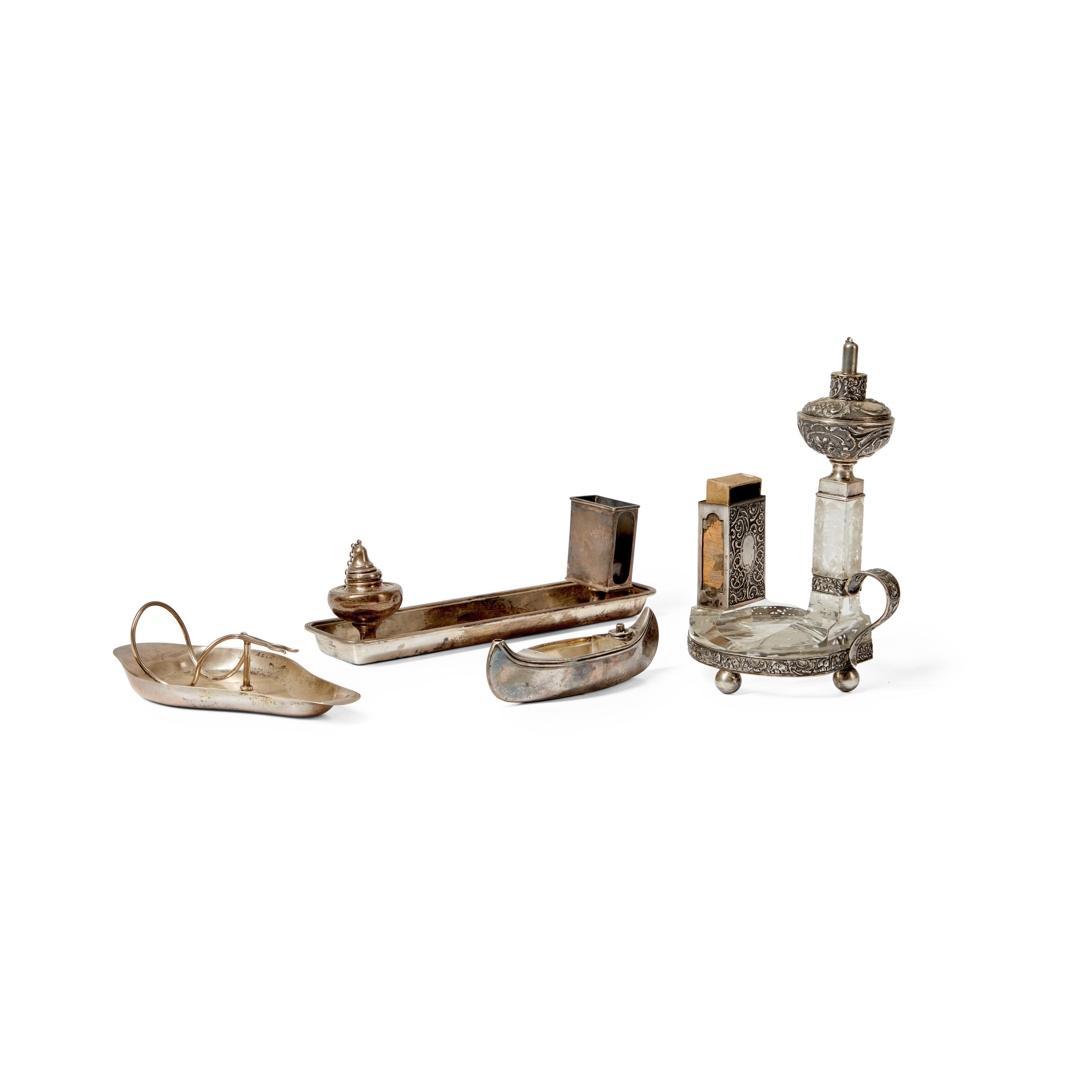 FOUR STERLING SILVER SMOKING