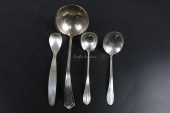 FOUR STERLING SILVER SPOONS AN