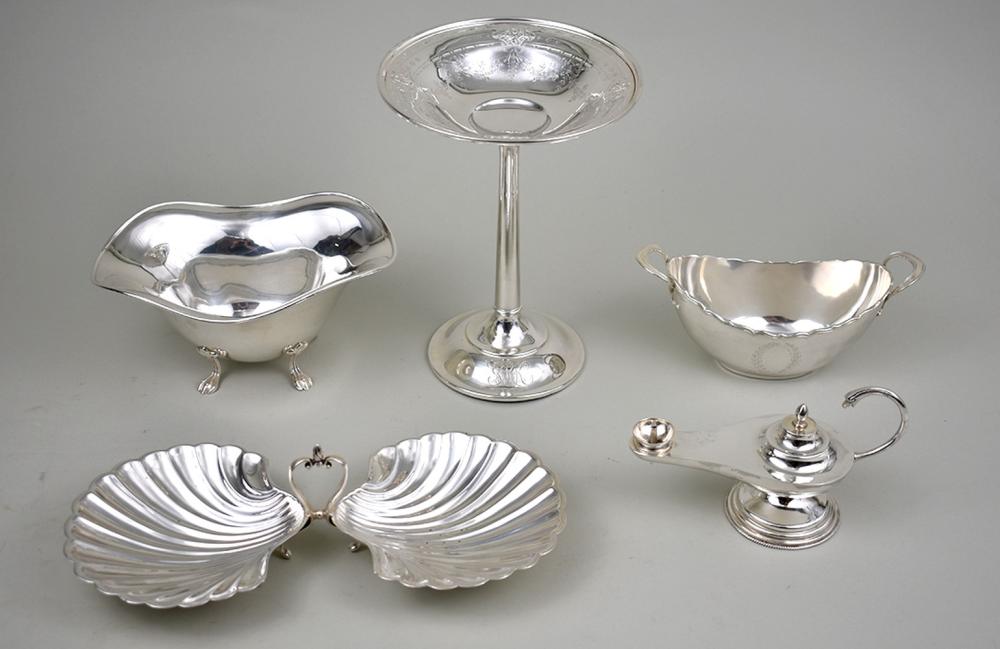 FOUR STERLING SILVER TABLE