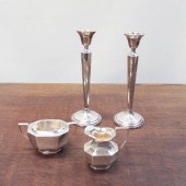 FOUR STERLING SILVER TABLEWARE