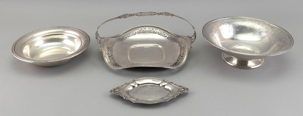 FOUR STERLING SILVER TABLEWARES