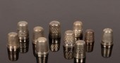 Four sterling silver thimbles,