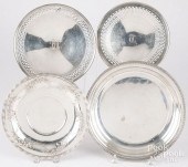 FOUR STERLING SILVER TRAYSFour