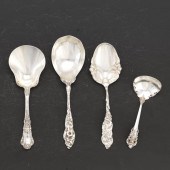 FOUR STERLING SILVER UTENSILS,