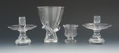 Four Steuben Glass Table Objec