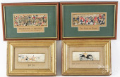 FOUR STEVENGRAPH NEEDLEWORKS<b