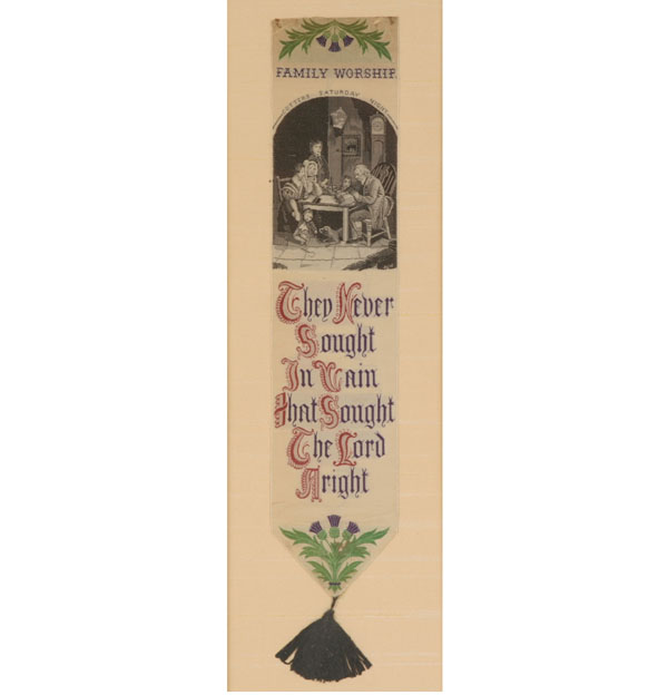 Four Stevengraph woven silk