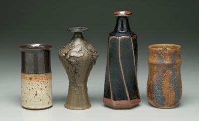 Four studio pottery vessels,