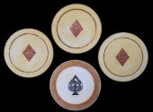 FOUR SUIT SYMBOL SCRIMSHAWED I