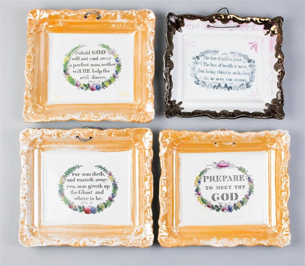 FOUR SUTHERLAND LUSTRE RELIGIOUS