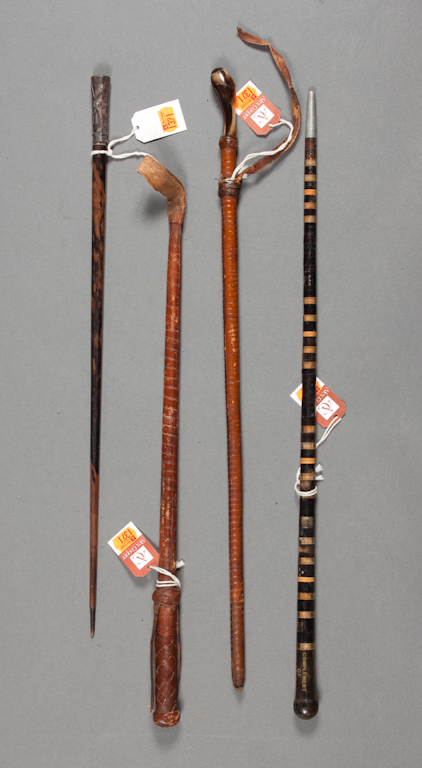 Four swagger sticks 19th and 20th