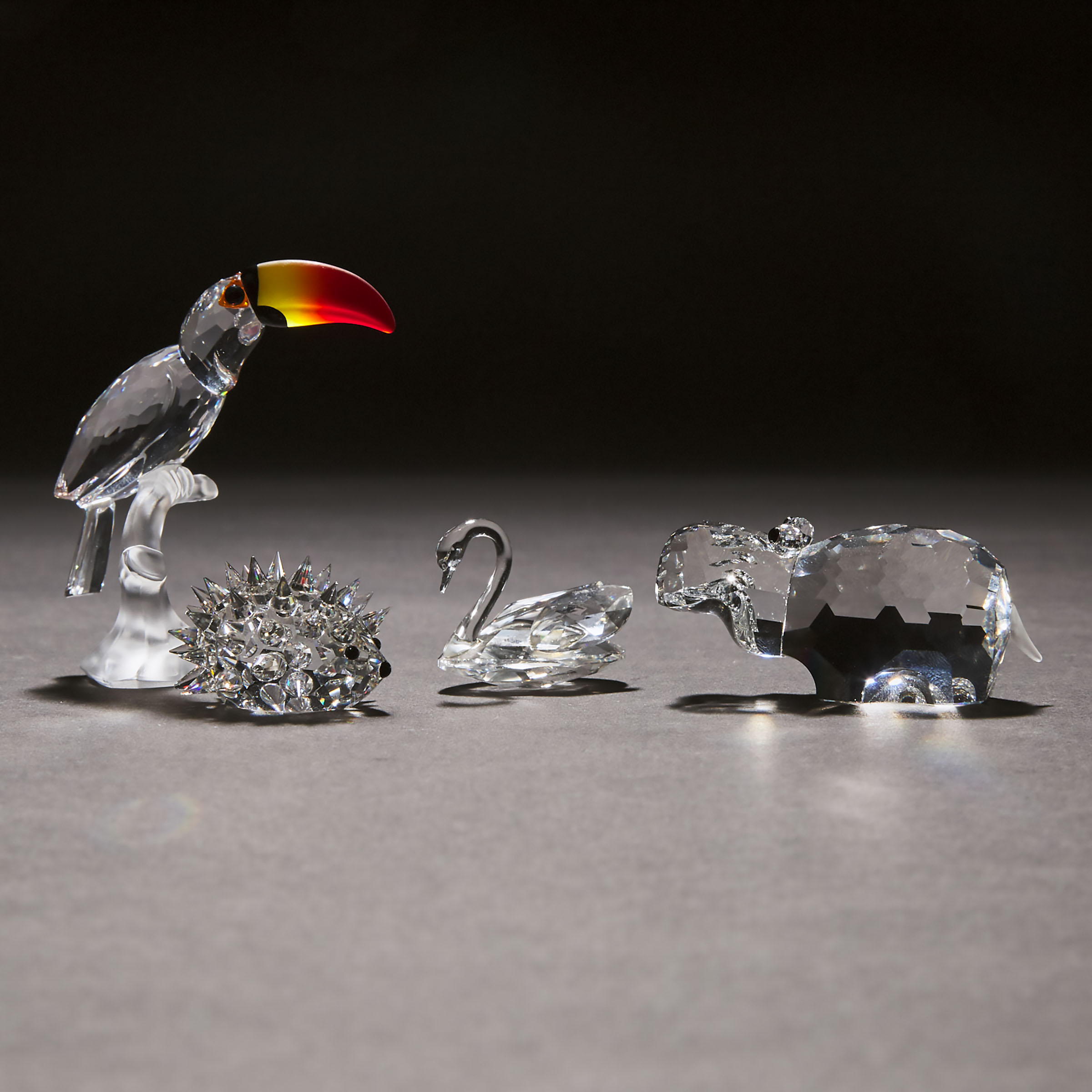 Four Swarovski Crystal Animal