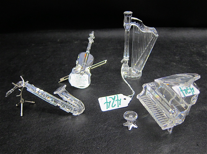 FOUR SWAROVSKI CRYSTAL MUSICAL