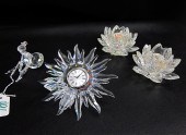 FOUR SWAROVSKI CRYSTALS: (1) S