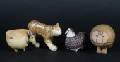 FOUR SWEDISH POTTERY FIGURES O