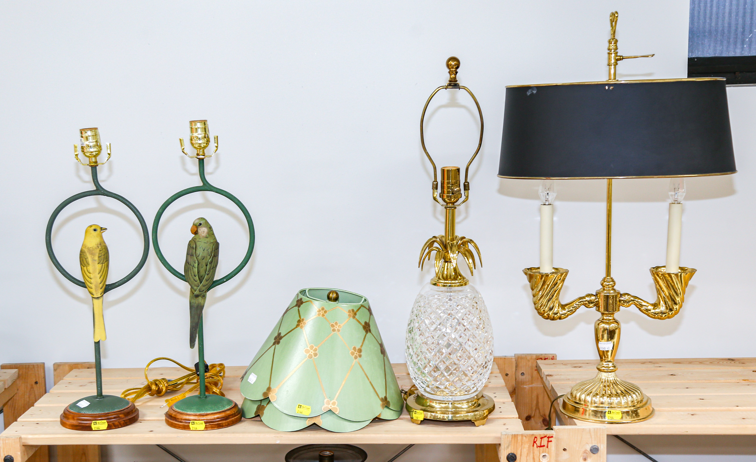 FOUR TABLE LAMPS Including two