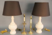 FOUR TABLE LAMPS TO INCLUDE PA