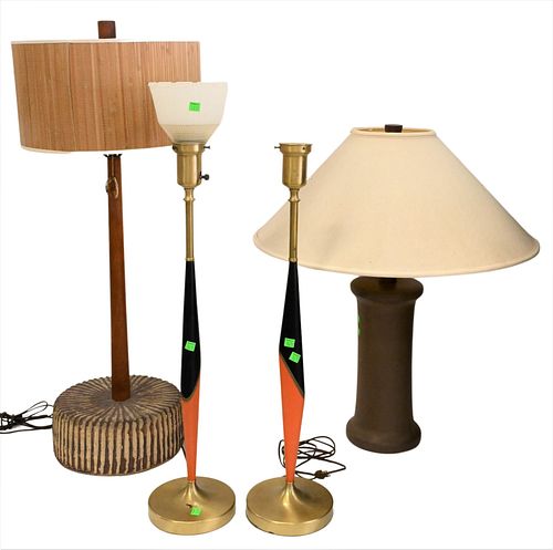 FOUR TABLE LAMPSFour Table Lamps,