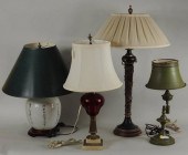 FOUR TABLE LAMPSFour table lam