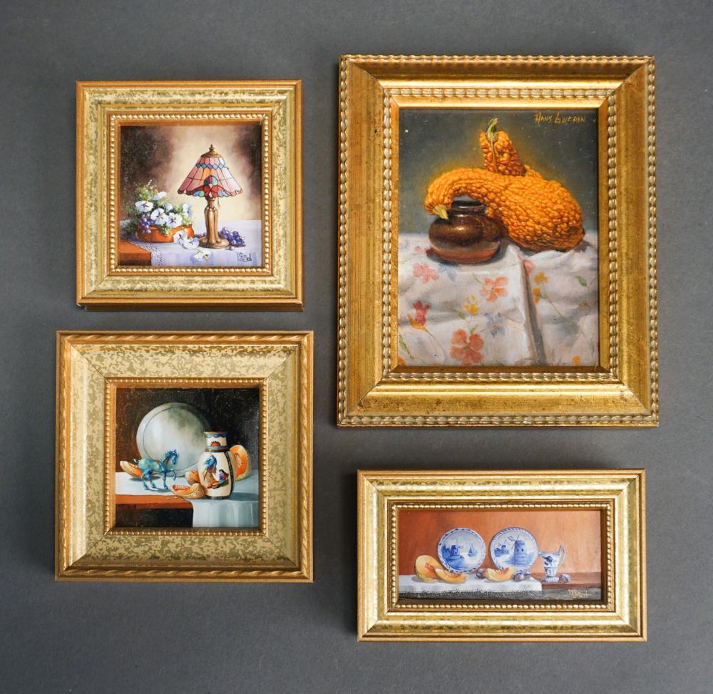 FOUR TABLETOP STILL LIVES, EACH A