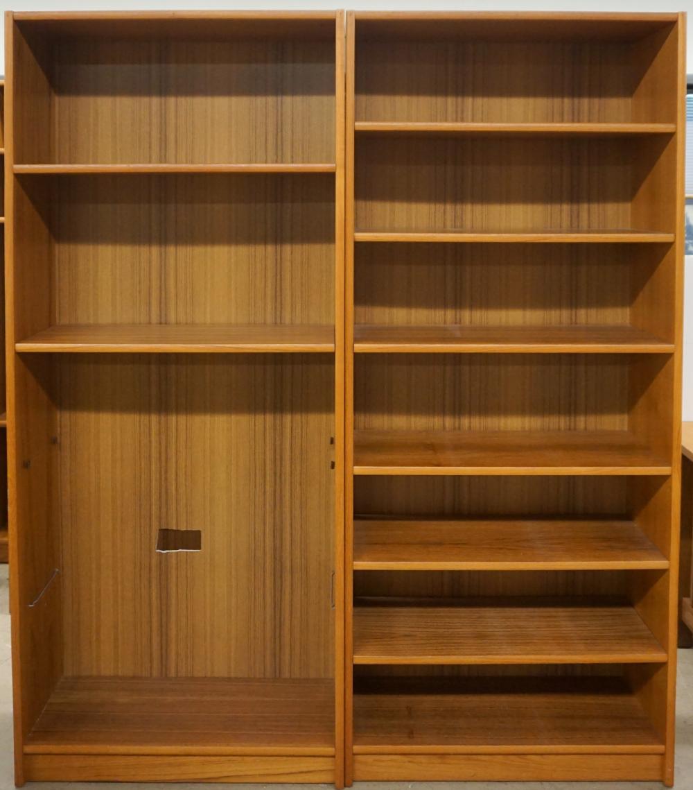 FOUR TEAK FINISH TALL OPEN