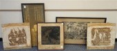 FOUR TEMPLE RUBBINGS AND A FRA