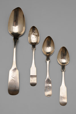Four Tennessee Coin Silver Spoons