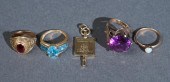 FOUR TESTED 10-KARAT GOLD AND