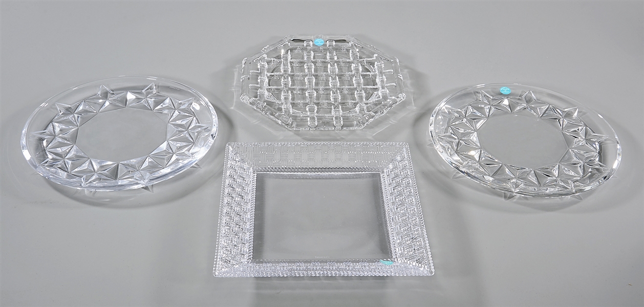 Four Tiffany & Co. crystal