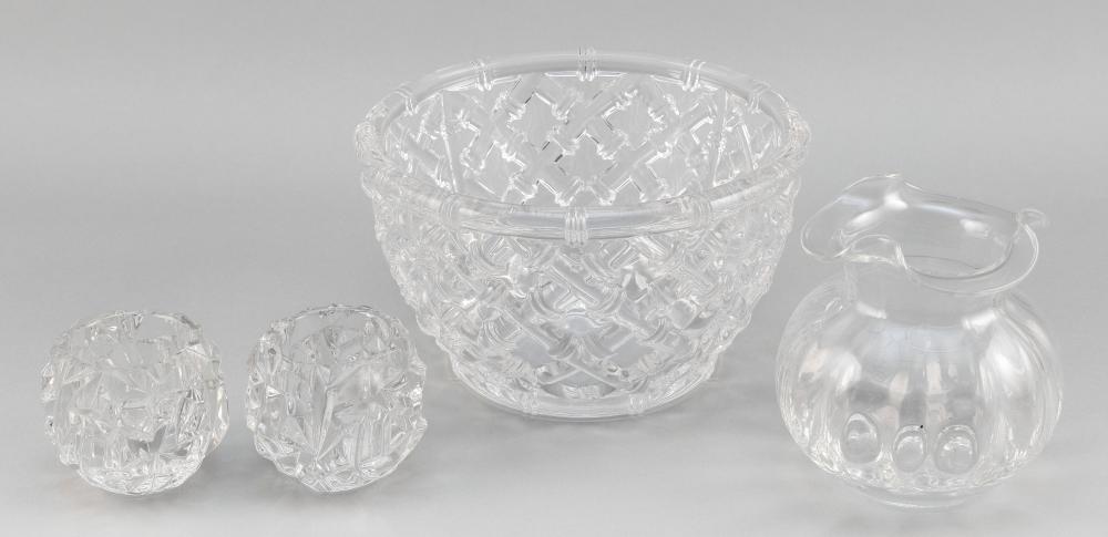 FOUR TIFFANY & CO. GLASS TABLEWARES
